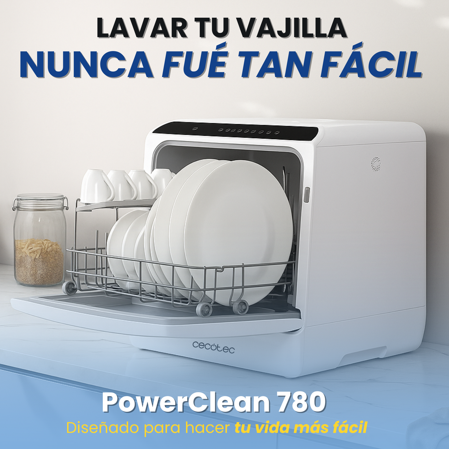 Lavavajillas Power Clean 780 Portátil e Inteligente